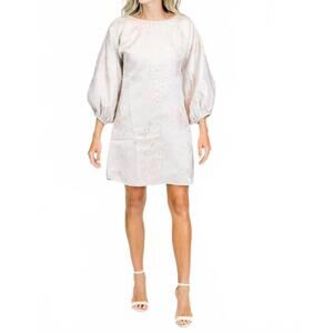 NEW SOLELIA wedgewood mini dress in white